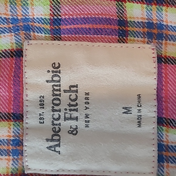 Abercrombie And Fitch Plaid Pink Women's Shirt Vintage  Size M - Picture 6 of 7